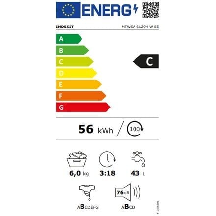 Indesit MTWSA 61294 цена и информация | Pesumasinad | kaup24.ee