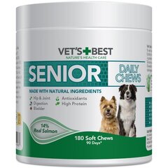 Лакомство жевательное Vets Best Senior для пожилых собак, 180 штук цена и информация | Лакомства для собак | kaup24.ee