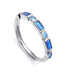 Viceroy Beautiful silver ring with blue zircons 9121A0 цена и информация | Кольцо | kaup24.ee