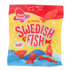 Желейные конфеты со вкусом малины Red Band Swedish Fish, 100 г цена и информация | Сладости | kaup24.ee