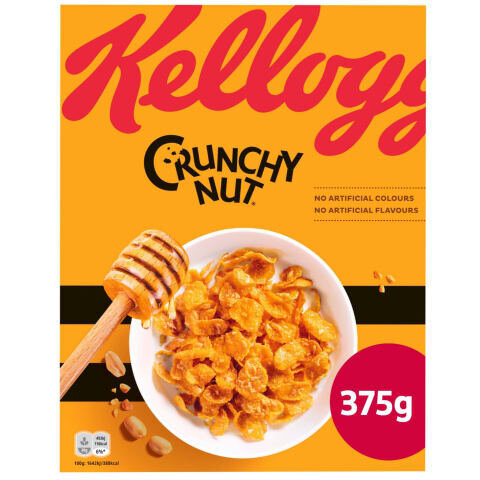 Kellogg's Crunchy Nut Hommikusöögihelbed, 375 g цена и информация | Hommikuhelbed | kaup24.ee