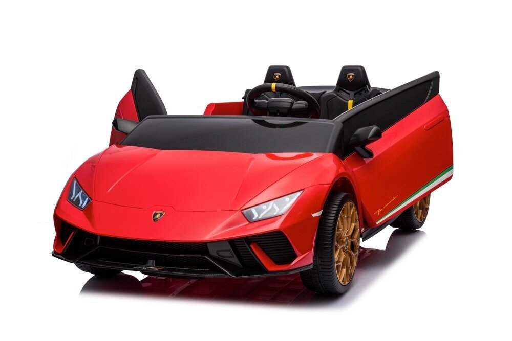 Kahekohaline elektriauto lastele Lamborghini Huracan Performante Spyder, punane цена и информация | Laste elektriautod | kaup24.ee