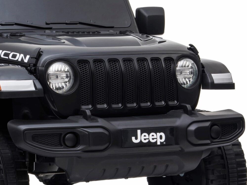 Jeep Wrangler Rubicon must, 12 volti hind ja info | Laste elektriautod | kaup24.ee