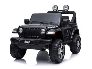 Jeep Wrangler Rubicon must, 12 volti hind ja info | Laste elektriautod | kaup24.ee