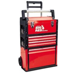 Ящик для инструментов из трех предметов на колесах Big Red цена и информация | Ящики для инструментов, держатели | kaup24.ee