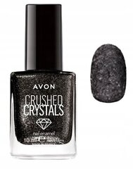 3D kristallide ja mati efektiga küünelakk Crushed Crystals Avon, Black Agate, 10ml hind ja info | Küünelakid, küünetugevdajad | kaup24.ee