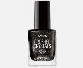 3D kristallide ja mati efektiga küünelakk Crushed Crystals Avon, Black Agate, 10ml hind ja info | Küünelakid, küünetugevdajad | kaup24.ee