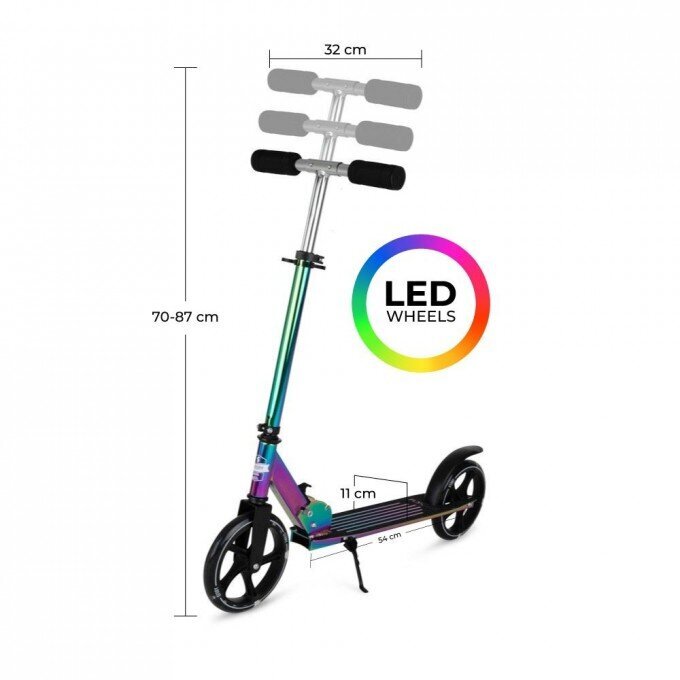 Kokkupandav tõukeratas Story Lux Foldable Commuter, LED rattad цена и информация | Tõukerattad | kaup24.ee