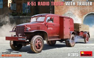 Liimitav mudel MiniArt 37062 K-51 Radio Truck with Trailer 1/35 hind ja info | Liimitavad mudelid | kaup24.ee