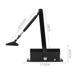 Uksesulgur K63, must hind ja info | Ukse hinged, tarvikud | kaup24.ee