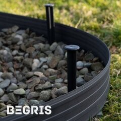 Бордюр для газона Begris 20M x 4cm + 40 анкеров цена и информация | Заборы и принадлежности к ним | kaup24.ee