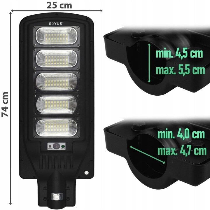 Fluxar S697 LED välisvalgusti koos päikesepaneeliga 1200W цена и информация | Aia- ja õuevalgustid | kaup24.ee