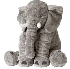 Pehme mänguasi Elephant Resteq, hall, 60 cm hind ja info | Pehmed mänguasjad | kaup24.ee