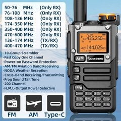 Quansheng портативный CB радио UV-K5 (8), 50-600MHz 5W 2023 FM AM Type-C цена и информация | Радиоприемники и будильники | kaup24.ee