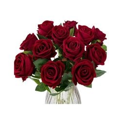 Искусственные розы, Бургундия 1 шт./5 шт. цена и информация | Искусственные цветы | kaup24.ee
