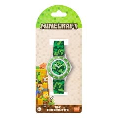 MINECRAFT Creeper наручные часы с силиконовым ремешком цена и информация | Аксессуары для детей | kaup24.ee