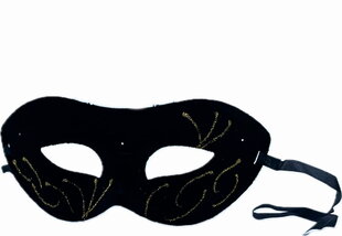 Костюм венецианской маски черный с блестками театр карнавального бала цена и информация | Карнавальные костюмы | kaup24.ee