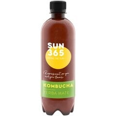 Orgaaniline looduslikult kihisev värskendav teejook Sun365 Kombucha Yerba Mate, 500 ml hind ja info | Karastusjoogid | kaup24.ee