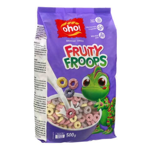 Hommikusöögihelbed Oho Fruity Froops, 500 g цена и информация | Hommikuhelbed | kaup24.ee