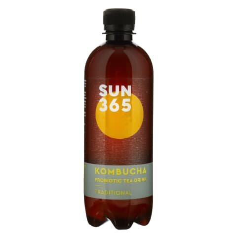 Orgaaniline naturaalselt karboniseeritud värskendav teejook Sun365 Kombucha Traditsiooniline, 0,5 l hind ja info | Karastusjoogid | kaup24.ee