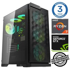 Intop Ryzen 7 5700X 16GB 250SSD M.2 NVME GTX1650 4GB no-OS цена и информация | Стационарные компьютеры | kaup24.ee