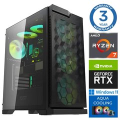 INTOP AQUA Ryzen 7 7700X 16GB DDR5 2TB SSD M.2 NVME+2TB RTX3060 12GB WIN11Pro hind ja info | Lauaarvutid | kaup24.ee