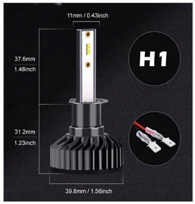 Mini Led-Lambid H1 Cps1860 20000Lm Saab 100W Tugevat hind ja info | Autopirnid | kaup24.ee