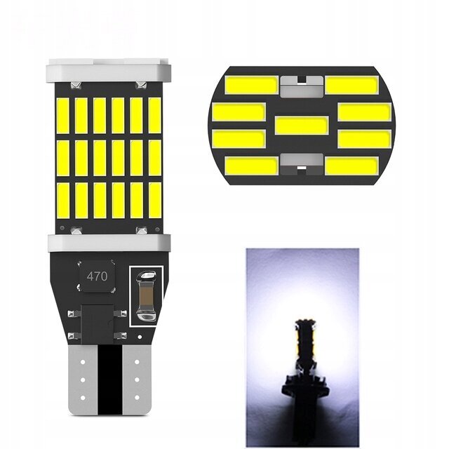 Led-Lambi W16W T15 Canbus Reverse 45 Led Smd цена и информация | Autopirnid | kaup24.ee