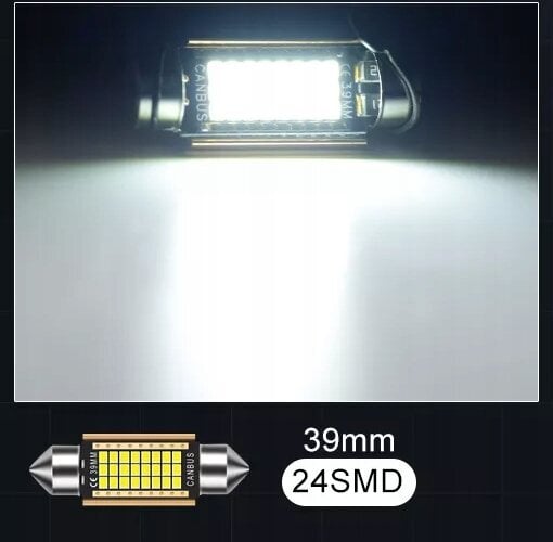 Led-Lambi 39Mm C3W C5W Xstorm 24Smd Canbus hind ja info | Autopirnid | kaup24.ee