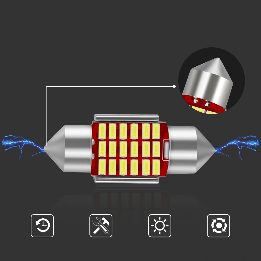 Led-Toru Pirn Xstorm 41mm 33Smd C3W C5W hind ja info | Autopirnid | kaup24.ee