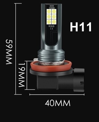 Led-Lambi H11 35W 3000Lm 12V цена и информация | Autopirnid | kaup24.ee