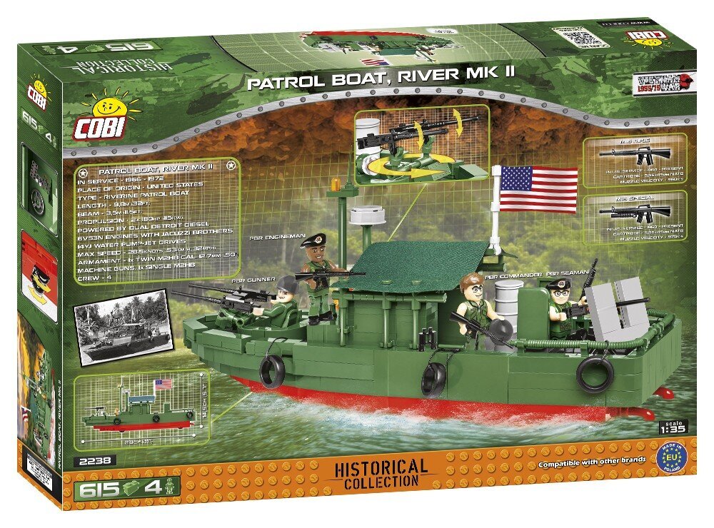 Konstruktor Cobi HC Vietnam War PatrolBoatRiver MKII 618kl 2238 hind ja info | Klotsid ja konstruktorid | kaup24.ee