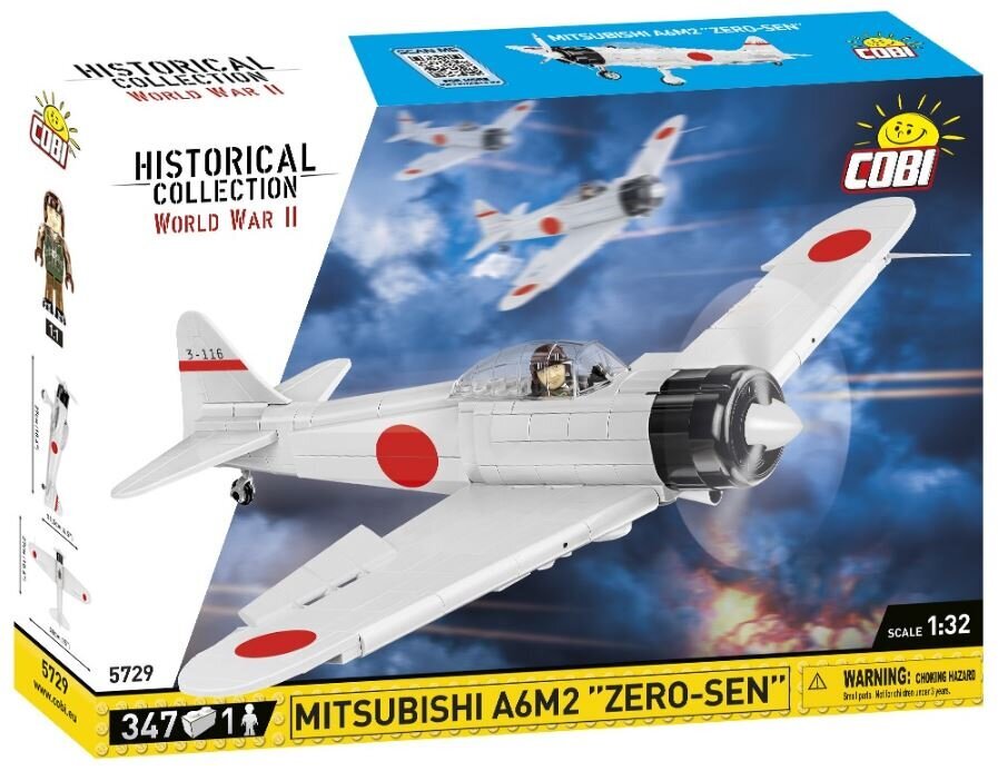 Konstruktor Cobi HC Mitsubishi A6M2 ZER-SEN 5729, 347 tk hind ja info | Klotsid ja konstruktorid | kaup24.ee