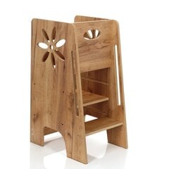 KH-350 Кухонная башня Flower, коричневый цена и информация | Детские столы и стулья | kaup24.ee