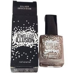 Läbipaistev küünelakk säraga, Avon Jeweled Illusion, Silver Obsession, 10ml hind ja info | Küünelakid, küünetugevdajad | kaup24.ee