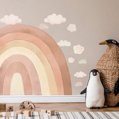 Наклейки для стен Pastelowe Love бежевые радуга цена и информация | Декоративные наклейки | kaup24.ee