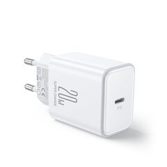 Сетевое зарядное устройство, Joyroom JR-TCF061, USB-C, 20 Вт, PD QC AFC FCP, белый цена и информация | Зарядные устройства для телефонов | kaup24.ee