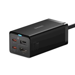 Võrgulaadija 2in1 Baseus CCGP1102011 Pro, HUB konverter, HDMI 4K 2x USB-C USB-A, must hind ja info | Mobiiltelefonide laadijad | kaup24.ee