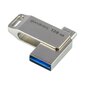 Mälupulk kahe USB 3.2, USB-C OTG ühendusega, 128 GB, ODA3, hõbedane цена и информация | Mälupulgad | kaup24.ee