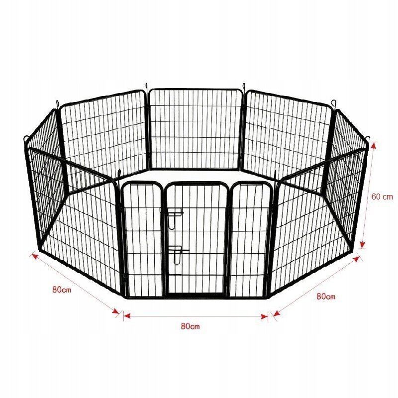 Ümmargune metallist aed AML, 80x640x60 cm hind ja info | Transportkorvid, puurid | kaup24.ee