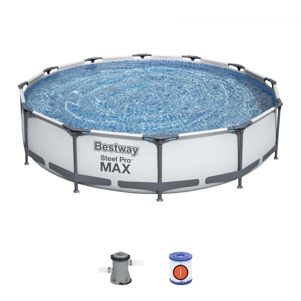 Karkassiga bassein Steel Pro Max Bestway, 366x76cm, filtriga цена и информация | Basseinid | kaup24.ee