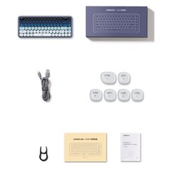 Juhtmevaba klaviatuur, Ugreen KU1011, Bluetooth, USB-C, sinine hind ja info | Klaviatuurid | kaup24.ee
