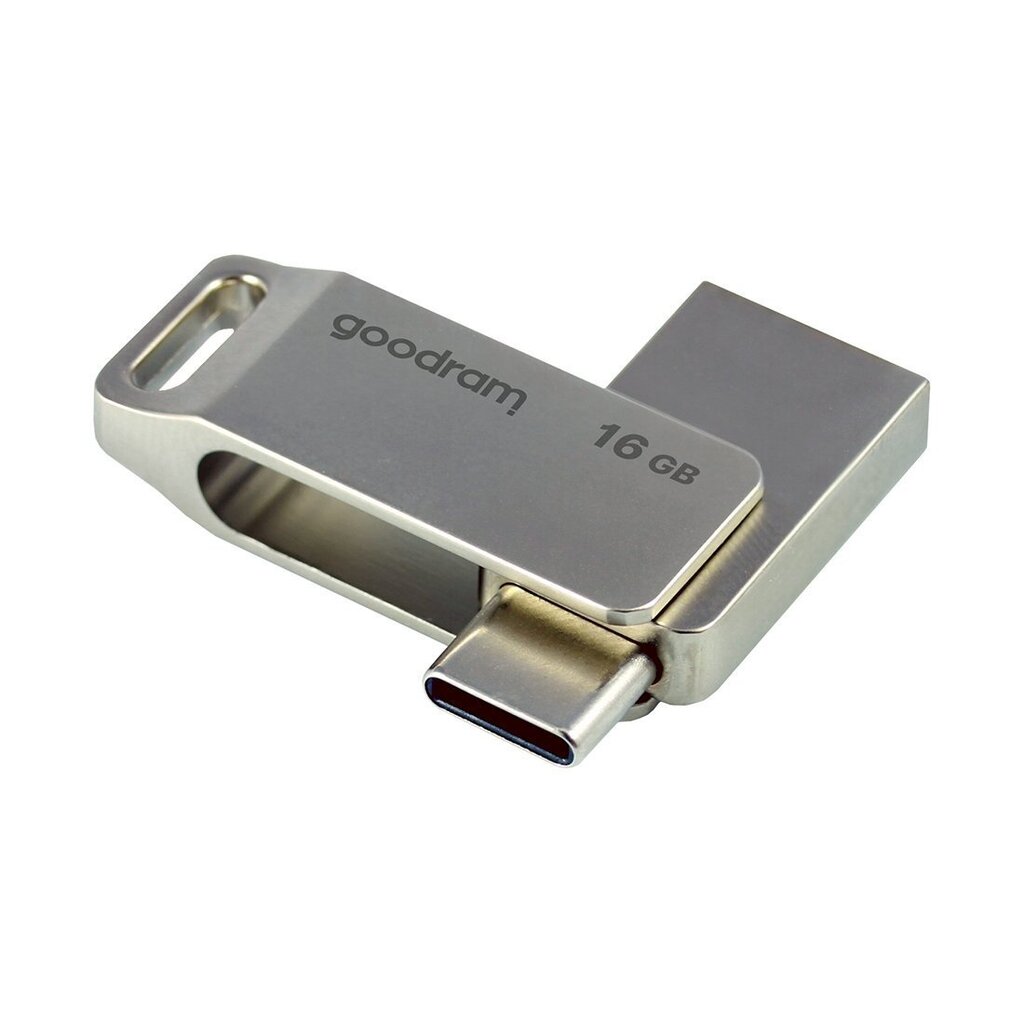 USB mälupulk, Goodram, 16 GB, USB 3.2, Gen 1 USB / USB-C, OTG, ODA3, hõbedane цена и информация | Mälupulgad | kaup24.ee