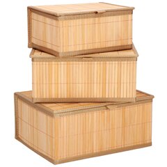 Бамбуковые органайзеры для косметики Springos HA0153 3 шт. цена и информация | Ящики для вещей | kaup24.ee