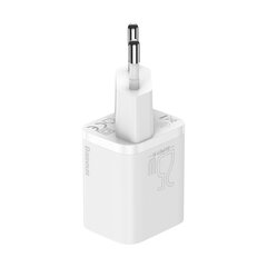 Быстрое зарядное устройство, Baseus Si 1, с кабелем USB-C 1 м, 25 Вт. 3 А, белый цена и информация | Зарядные устройства для телефонов | kaup24.ee