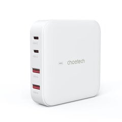 Võimas võrgulaadija, Choetech PD8001, 2x USB-A, 2x USB-C, 100 W., valge hind ja info | Akupangad | kaup24.ee