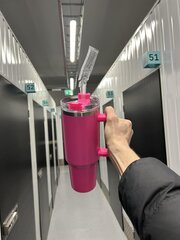Стакан Fresh Juice Freshy Cup Traveller с трубочкой, пастельно-розовый, 1,2 л цена и информация | Термосы, термокружки | kaup24.ee