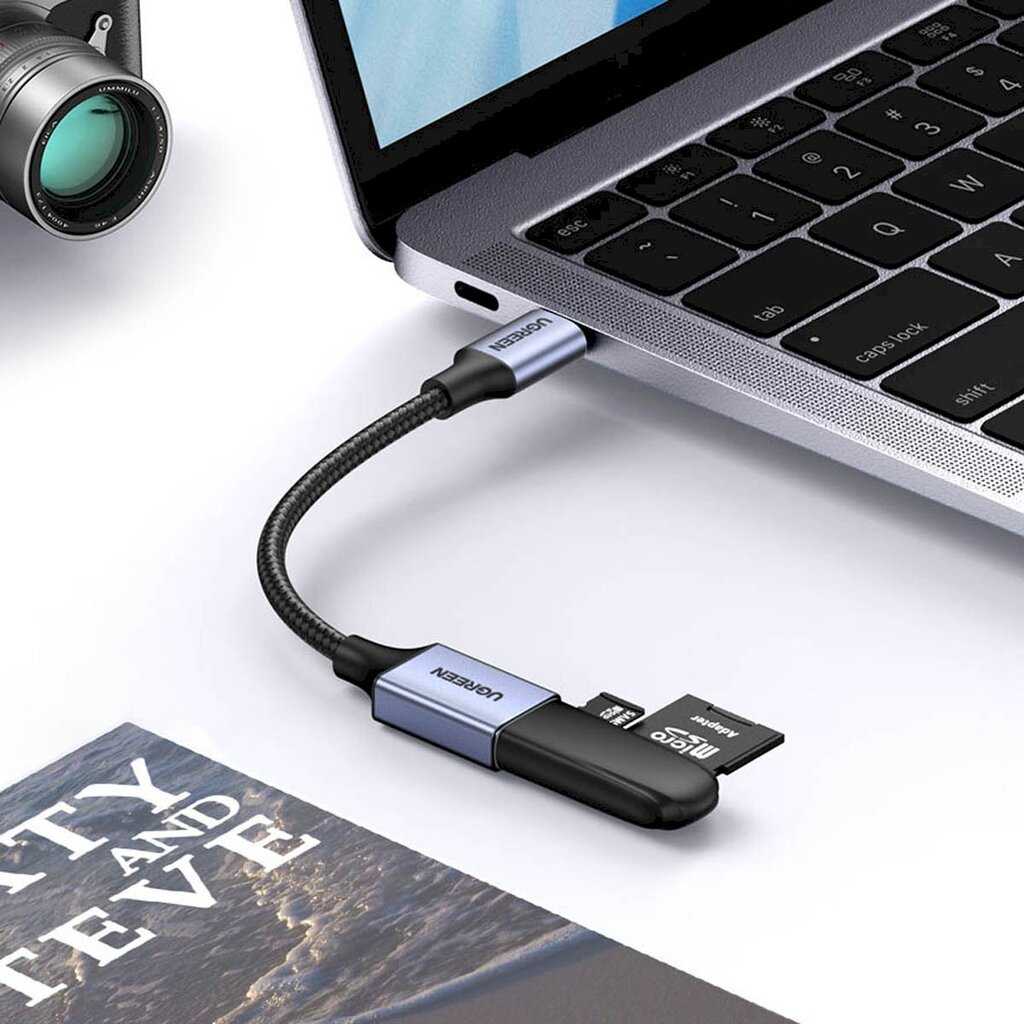 Kaabliadapter, Ugreen US3781, USB-C USB-A 5Gb/s, 15 cm, must цена и информация | USB jagajad, adapterid | kaup24.ee