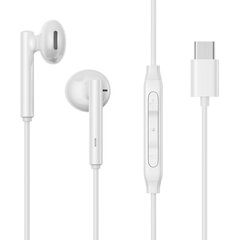 Juhtmega kõrvaklapid, Joyroom JR-EC051, USB-C, valge hind ja info | Kõrvaklapid | kaup24.ee