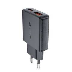 Acefast A691, GaN PD 30W USB-A, USB-C, черный цена и информация | Зарядные устройства для телефонов | kaup24.ee